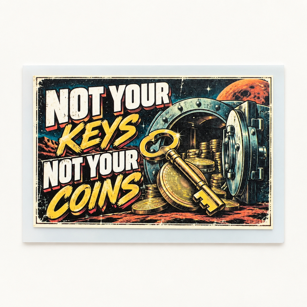 Not Your Keys Not Your Coins Sticker 3 Pack
