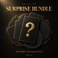 R5LIC LAB Surprise Bundle mystery sticker pack promotional artwork in black and gold; designs vary.